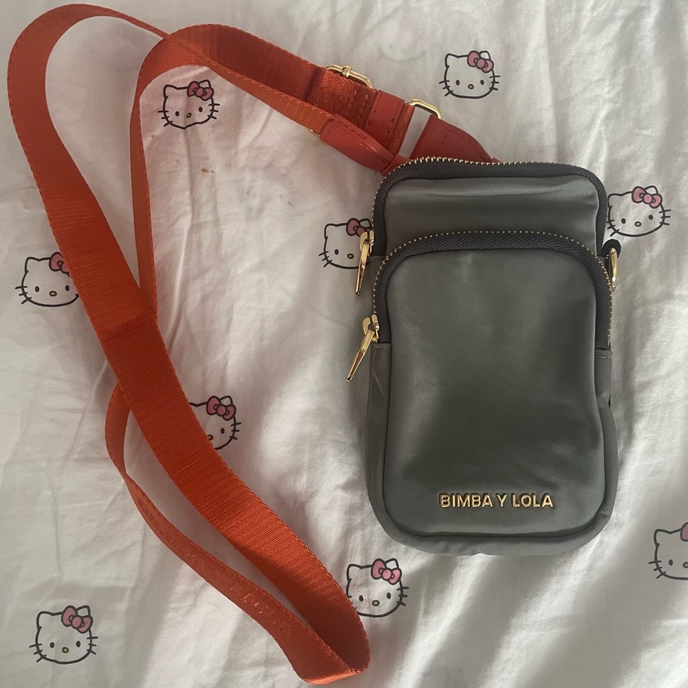 BIMBA Y LOLA DARK GRAY NYLON MINI BAG
